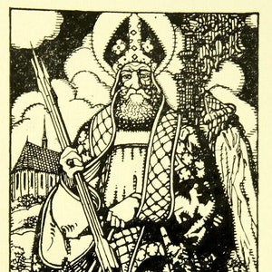 Carte Saint Otton de Bamberg vintage, allemande
