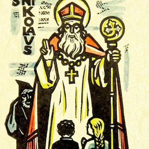 Carte Saint Nicolas de Myre Saint Nicolas vintage Saint Nicolas