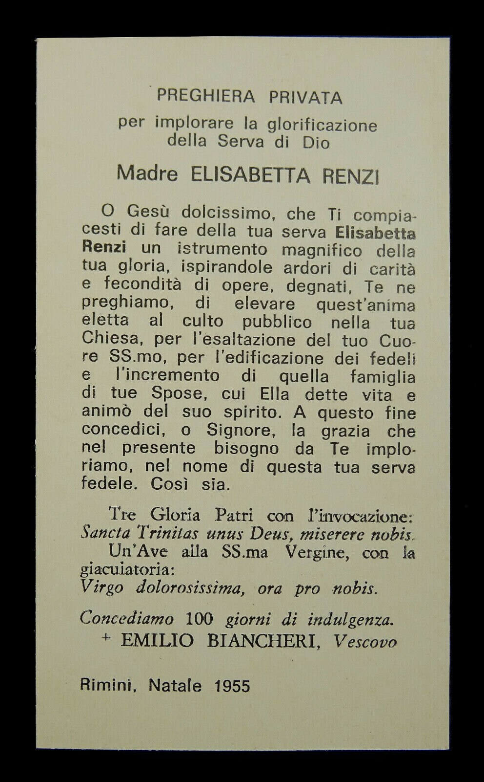 Madre Maria Elisabetta Renzi Vintage Italian Nun Holy Prayer Card - Etsy