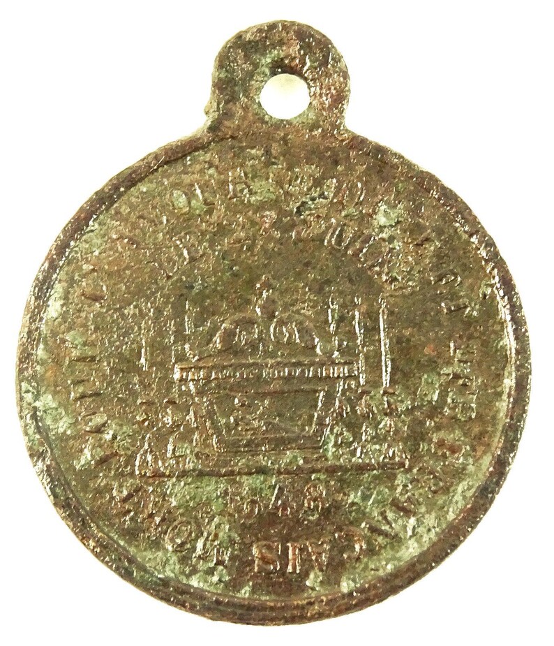 Medaglia antica 1848 Morte di Monsignor Affre Arcivescovo di Parigi Tomba immagine 2
