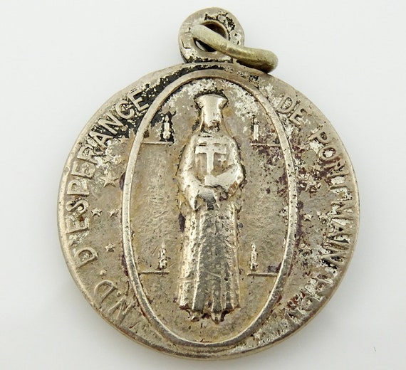 Gerard pendant Vintage Catholic St Gerard Medallion Saint Gerard Vintage St patron saint of motherhood pendant St Gerard pendant