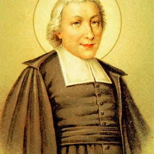 Saint Jean-Baptiste Jean-Baptiste de la Salle Ancienne carte sainte patron des enseignants