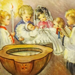 vintage Espagnol Baptême Souvenir Card Booklet années 1950 MARIO