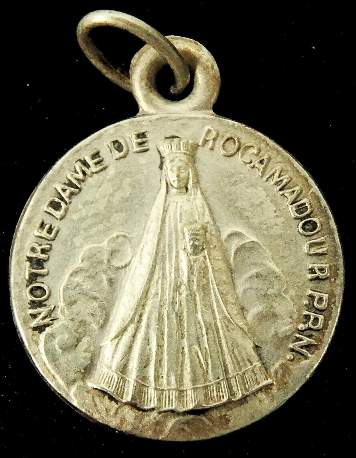 Our Lady of Rocamadour Vintage Medal Pendant French Notre Dame ...