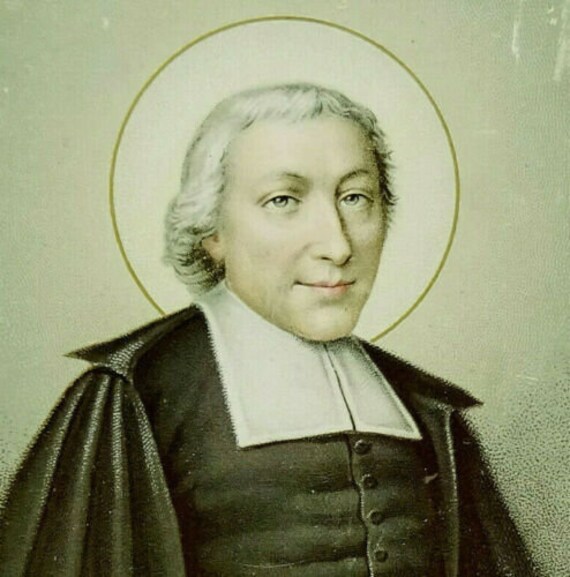 St Jean Baptiste De La Salle Antique Holy Prayer Card French Etsy