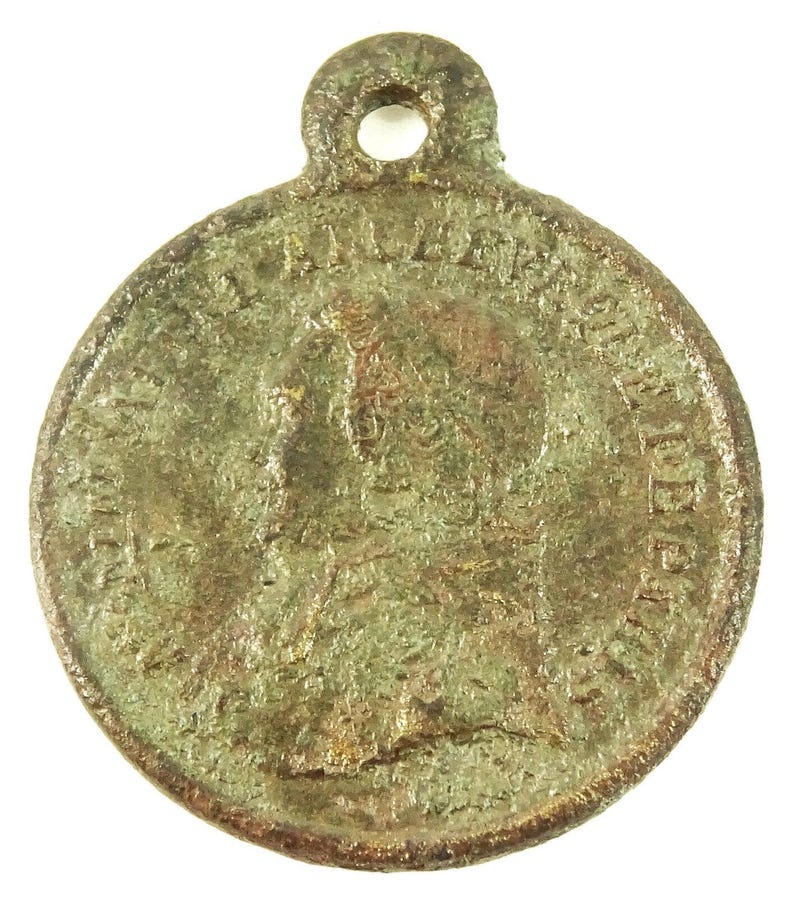 Medaglia antica 1848 Morte di Monsignor Affre Arcivescovo di Parigi Tomba immagine 1