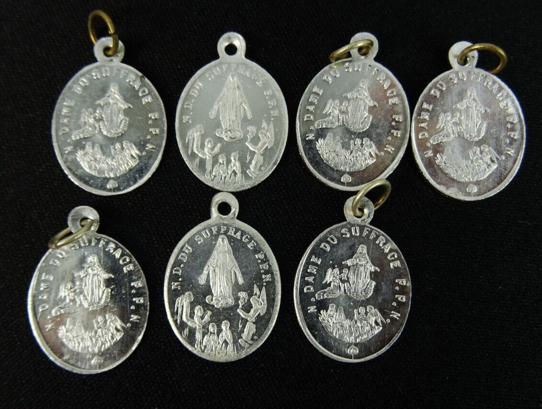 Our Lady of Suffrage Vintage Medals Lot Notre Dame Du Suffrage Aluminum ...