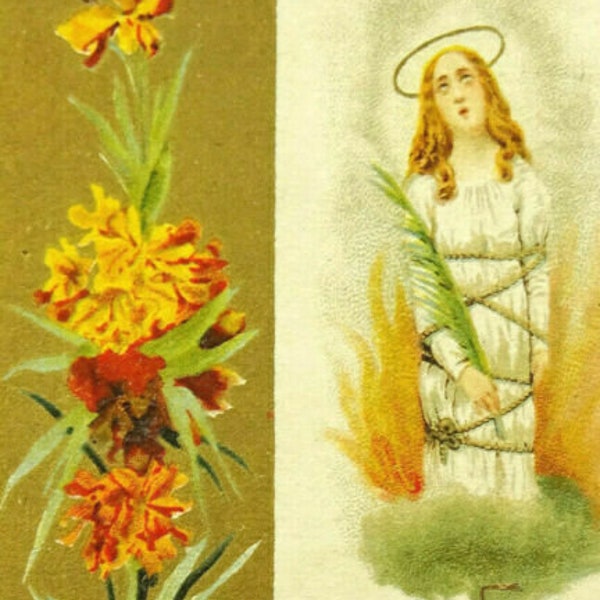 Ste Agatha La Constance Saint Agatha Vintage Trade Card Farine Salvy Flour