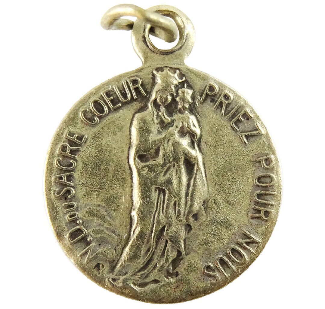 Notre Dame Du Sacre Coeur French Vintage Medal Pendant Lady of - Etsy ...