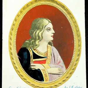 St Barnabas Saint Barnabé Apostle Antique Holy Card Chocolaterie d'Aiguebelle