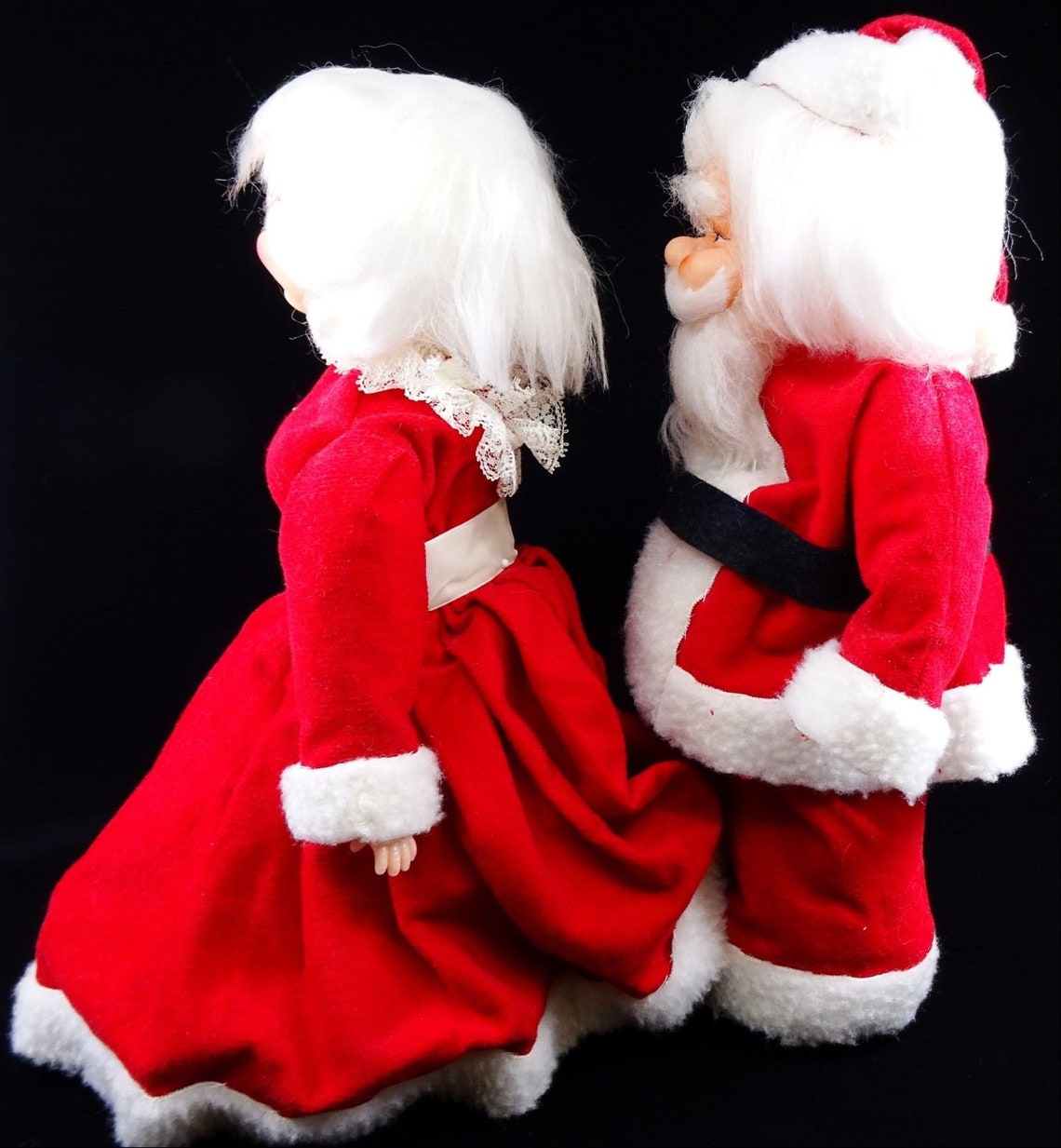 Vintage Dish Soap Bottle Dolls Santa and Mrs Claus Handmade Etsy