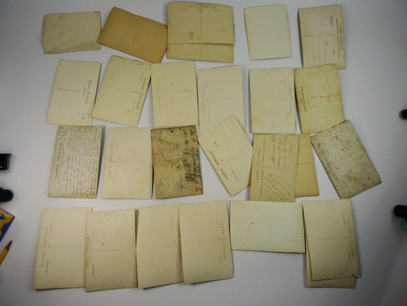 Old Antique Photographs RPPC Lot of Photos France Early Cars Horses and