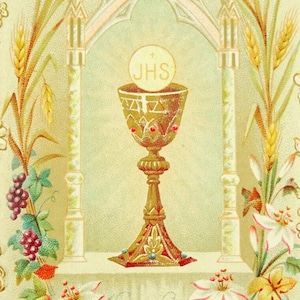 Carte ancienne de 1907, souvenir de communion, espagnol festonné, doré et doré