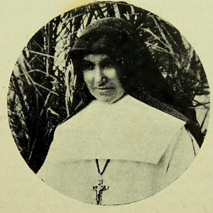 Carte Sainte Mère Marie-Salomé Sœurs blanches nonne vintage texte manuscrit français