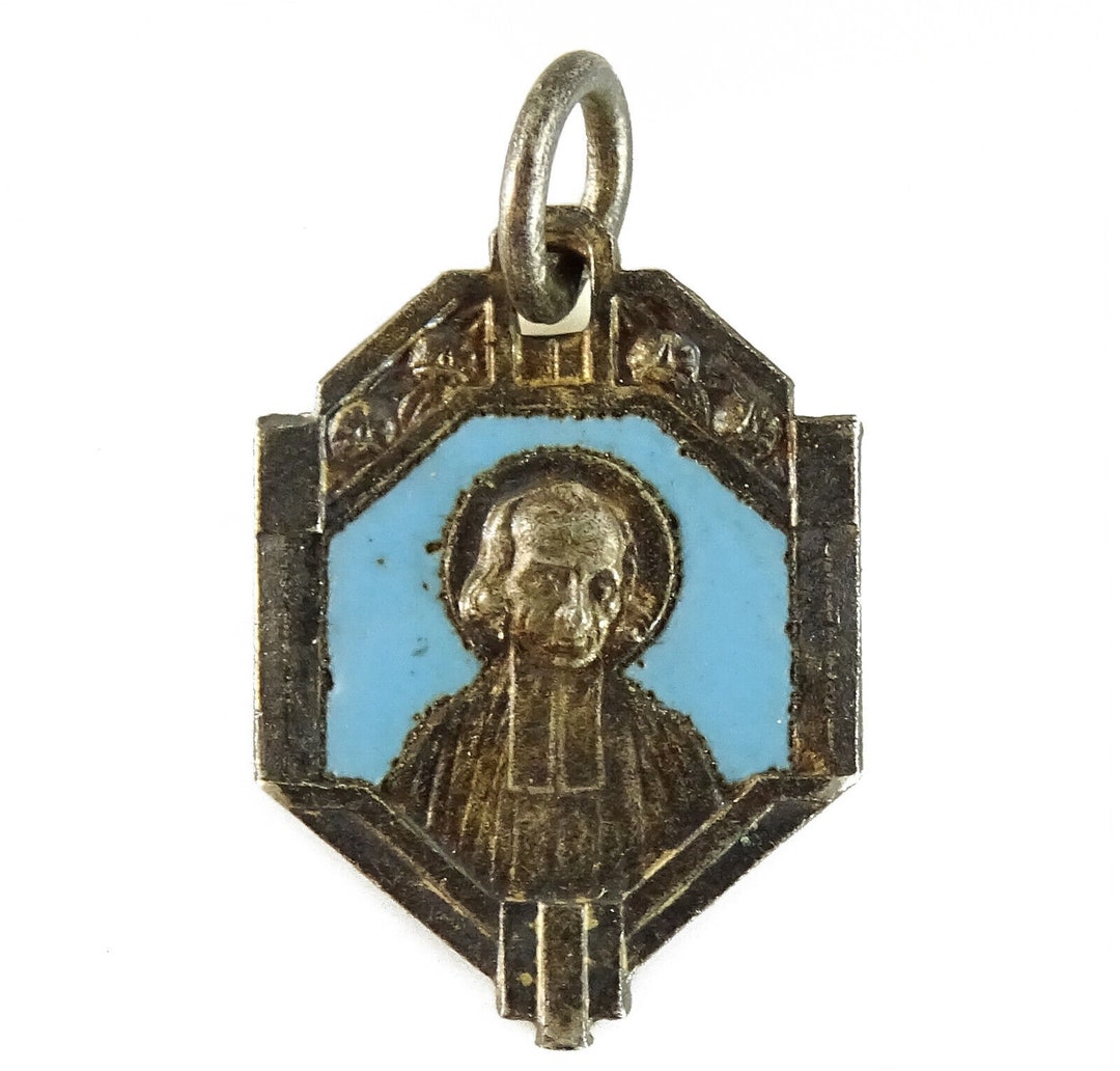 St John Vianney and Saint Philomena Philomene Blue Enamel Etsy