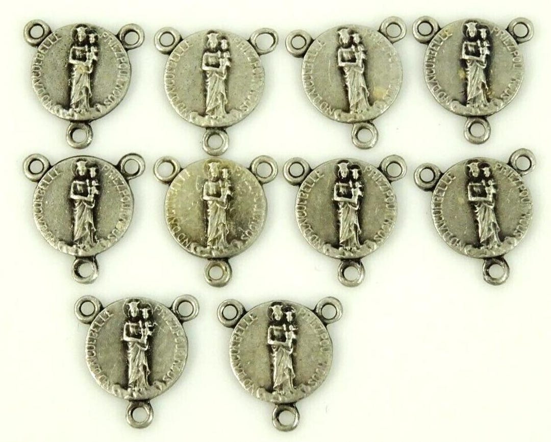 Our Lady of Aiguebelle Vintage Rosary Center Medals Lot Notre Dame D ...