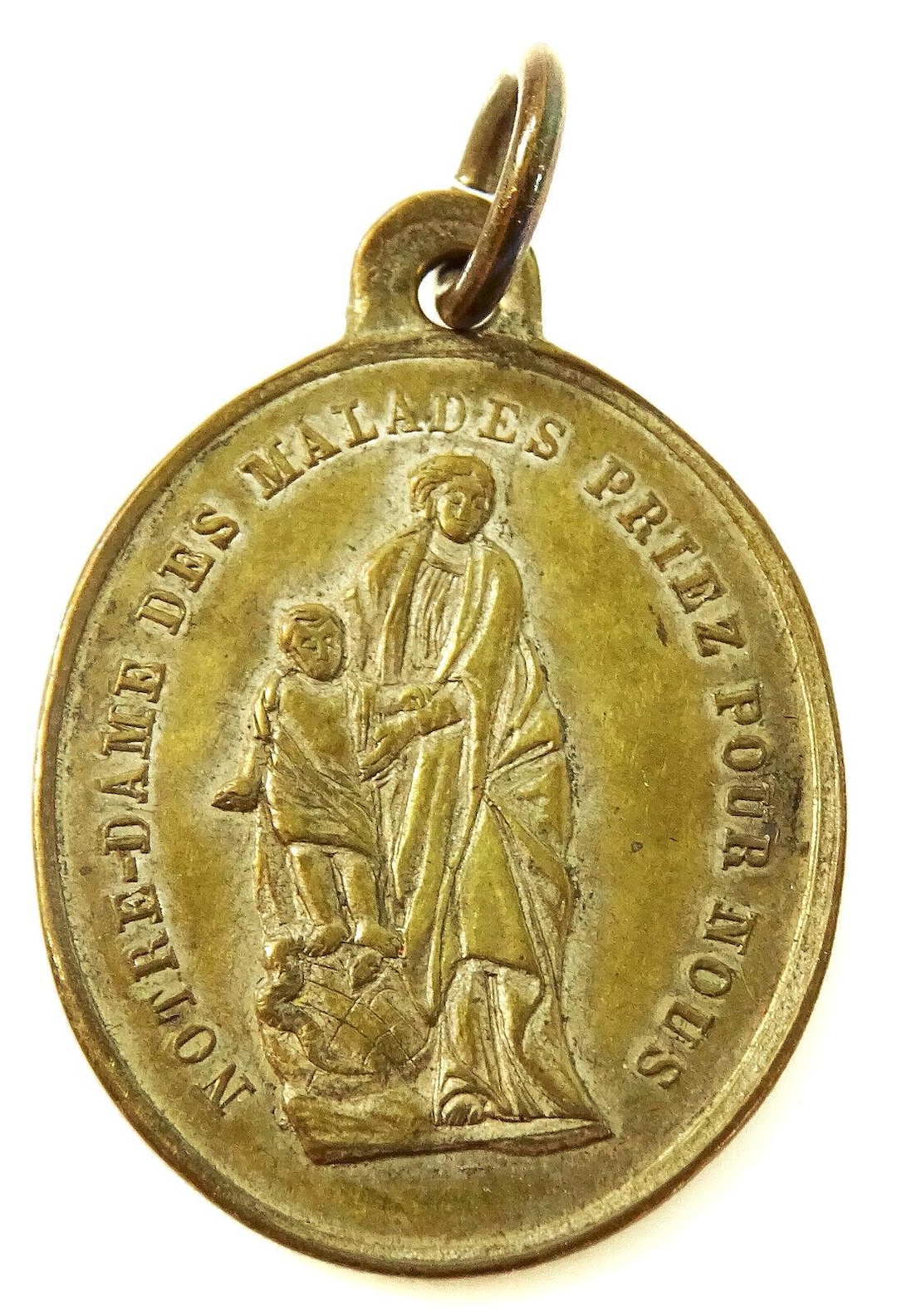 Our Lady of the Sick French Medal Antique Notre Dame Des Malades ...