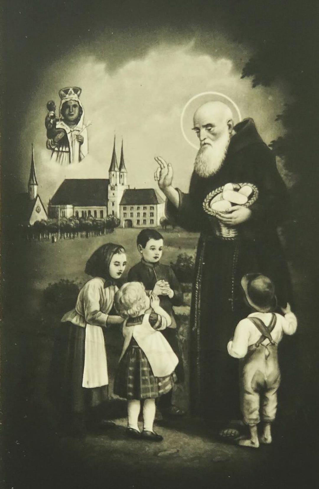 St Conrad of Parzham Vintage Holy Card 1940s 50s Black and White - Etsy