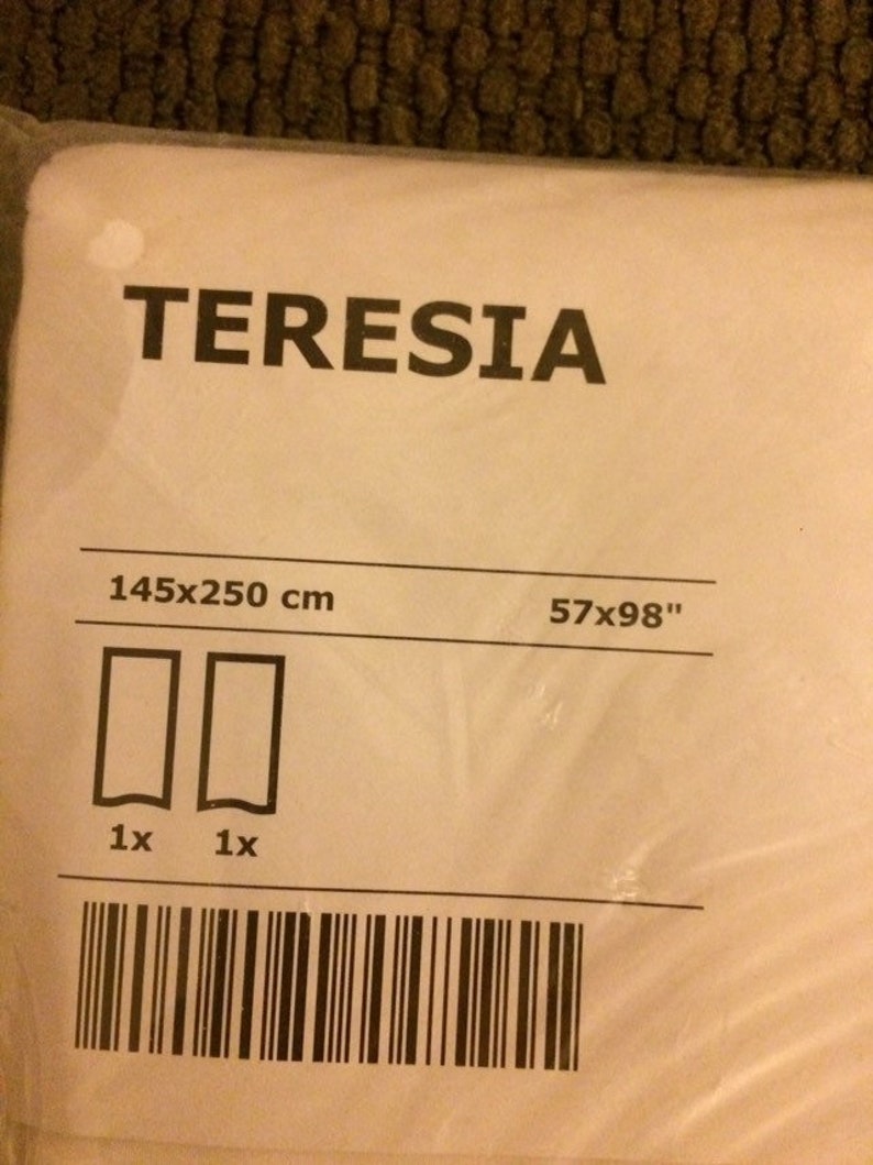 Ikea Teresia Sheer Curtains White 57x98 Etsy