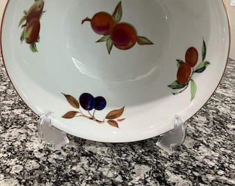 Royal Worcester Evesham Gold Porzellan Salat Schüssel: 11 "Obst Design