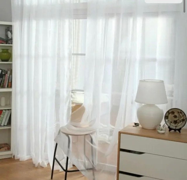 LILL Sheer curtains, 1 pair, white, 110x98 - IKEA