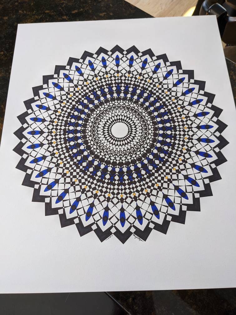 half mandala #inspired  Mandala design pattern, Easy mandala drawing,  Mandala art lesson