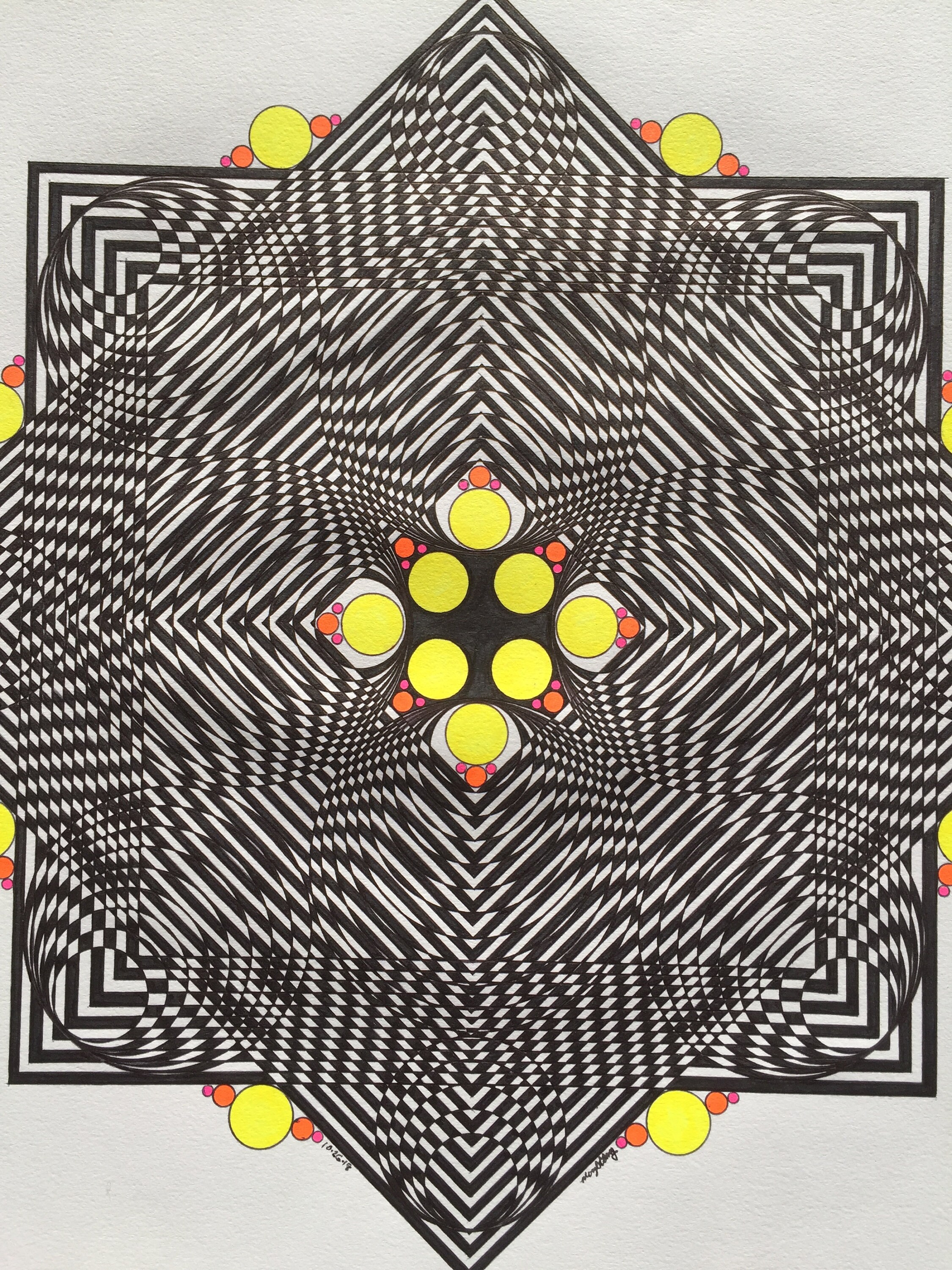 14x17 Poster Original Op Art Poster: