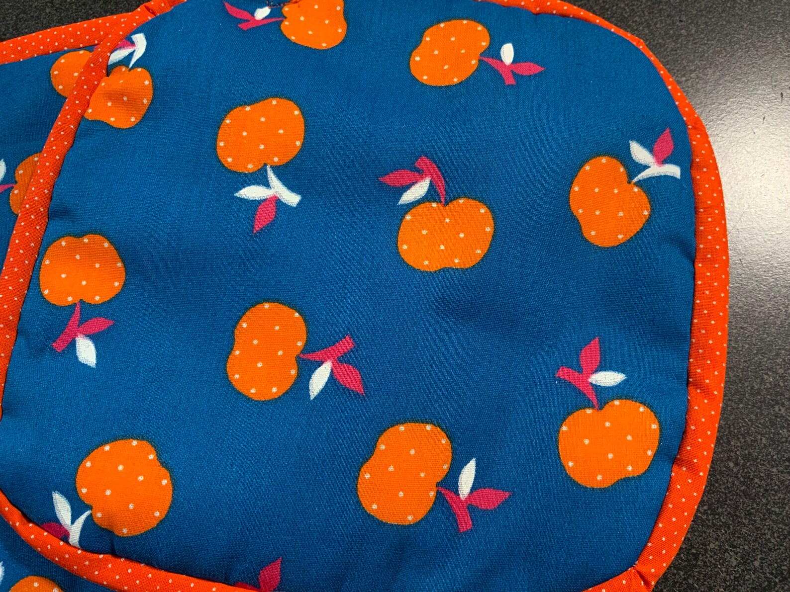 Orange Apples Pot Holders. Set of 2. 8 X8 Etsy