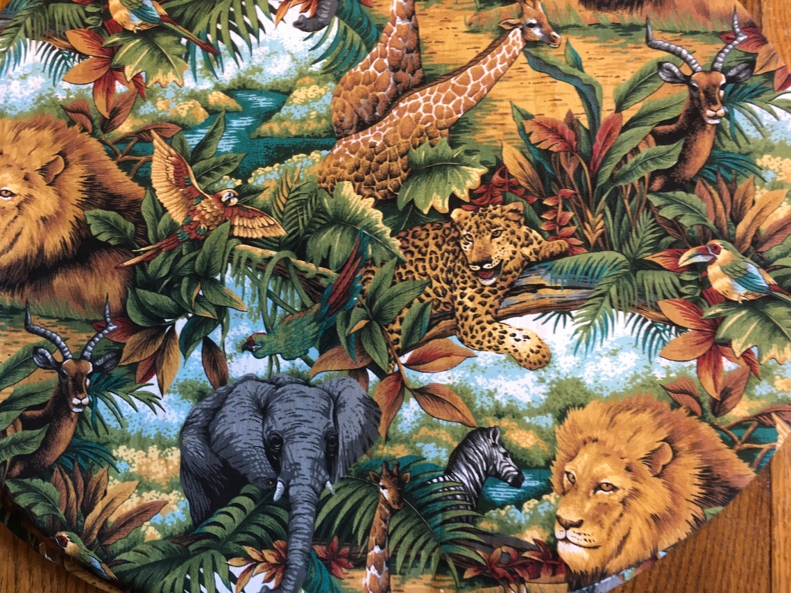 Animals in the Jungle Placemats. 14 X 18 Set of 4 Etsy