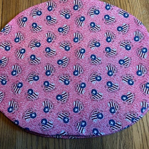 Red, White And Blue Hearts Placemats.  set of 4.  14” X 20”