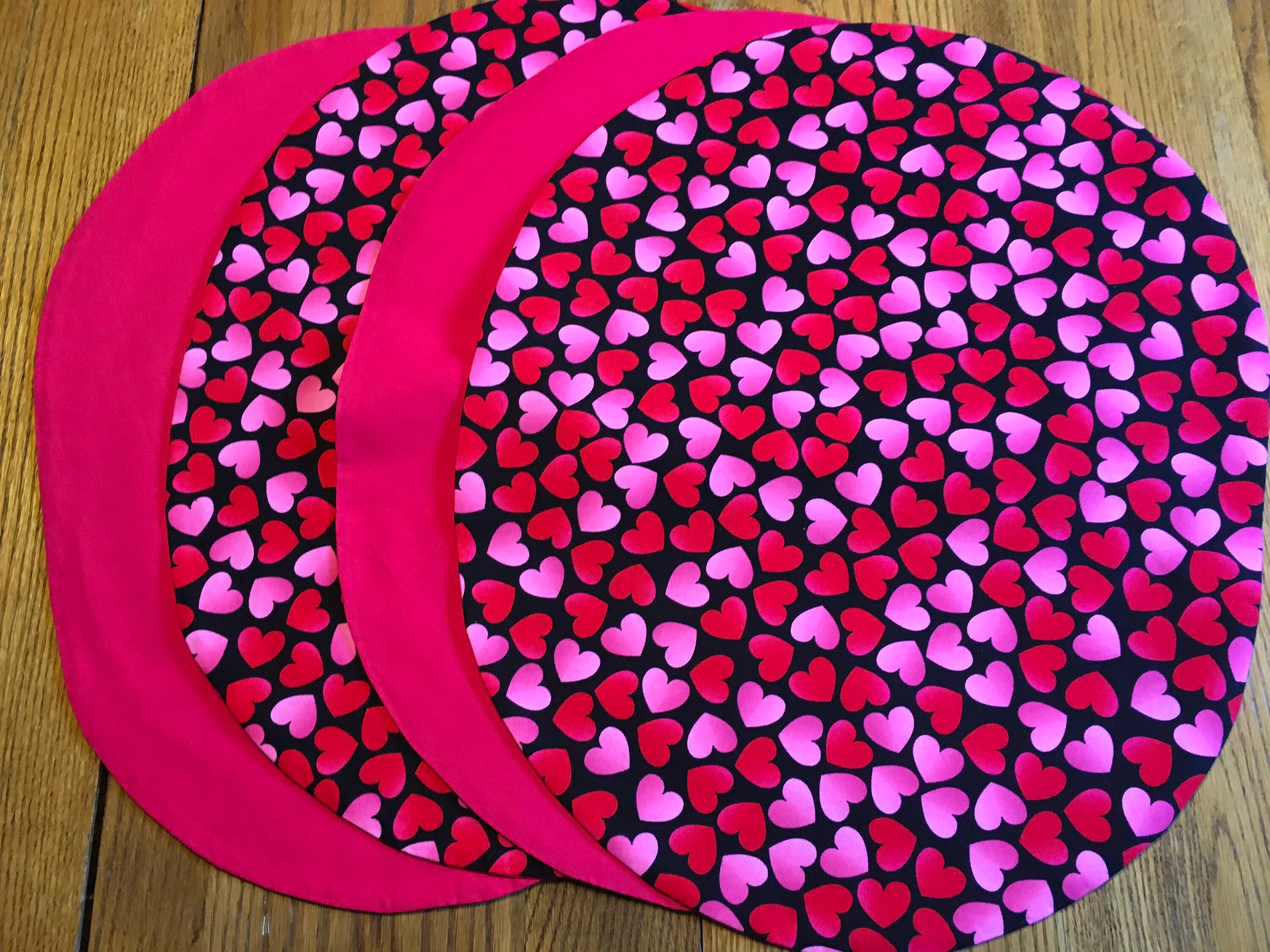 All Over Pink Hearts Placemats. Set of 4. 14 X 18 Etsy
