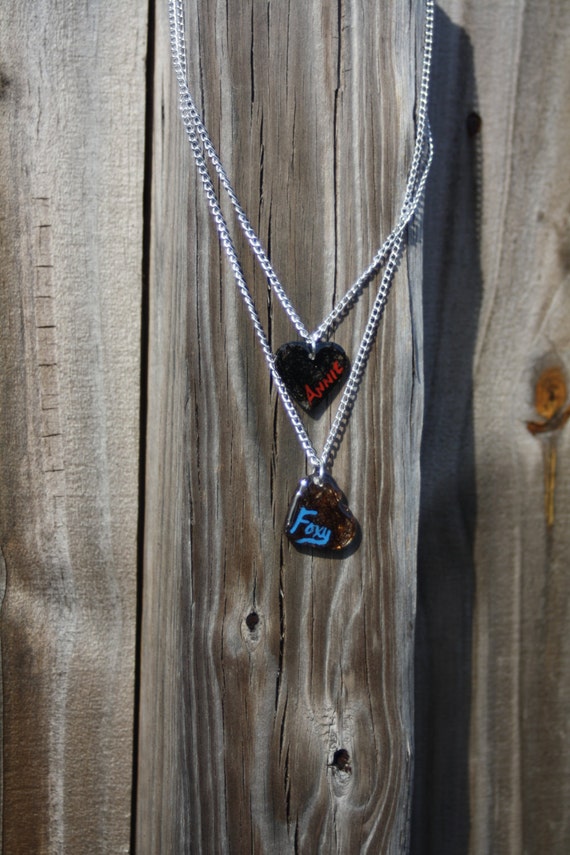 Items similar to Heart Resin Pendant Animal Keepsake, horsehair