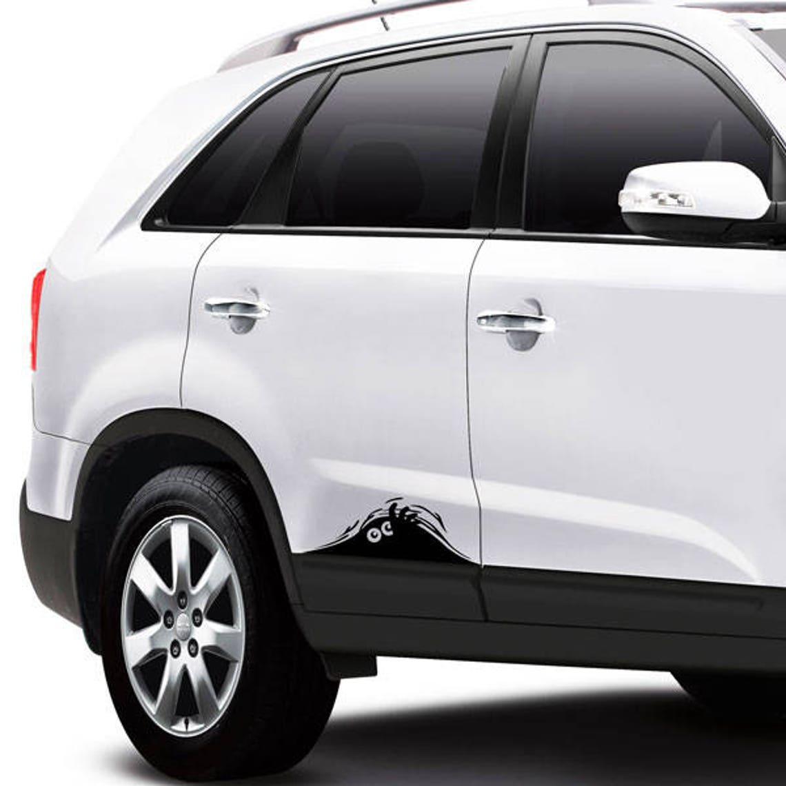 Peeking Monster Funny Vinyl Wall Sticker Car Decal Bumper Etsy UK