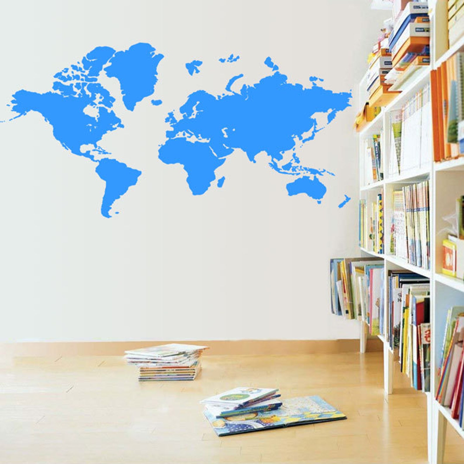 Large World Map Wall Stickers - Globe Graphics Vinyl Art Decals - Etsy UK
