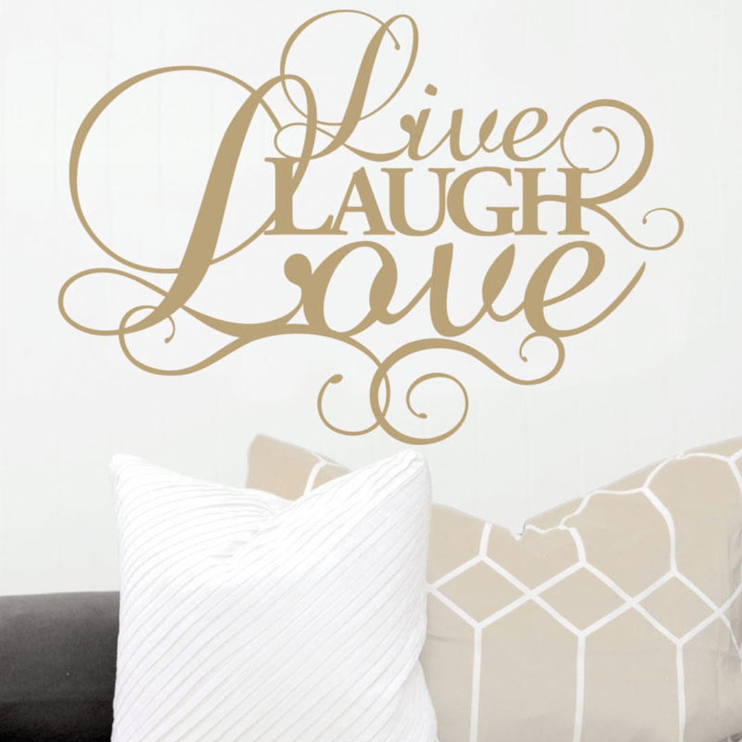 Live Laugh Love Family Wall Decal Vinyl Sticker Modern Quote Home ...