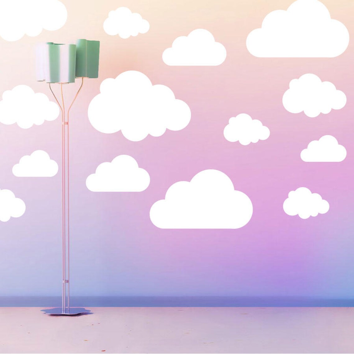 Set of 21 Clouds Vinyl Wall Art Sticker Decal Kids Room | Etsy