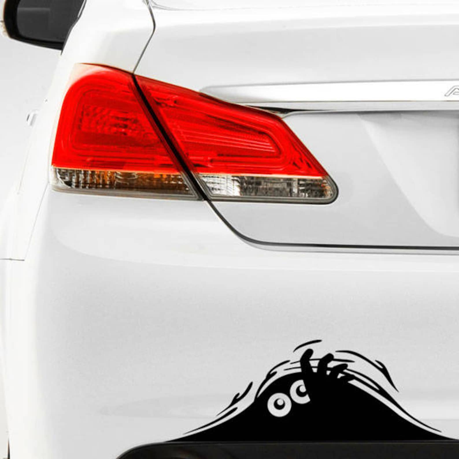 Peeking Monster Funny Vinyl Wall Sticker Car Decal Bumper Etsy UK