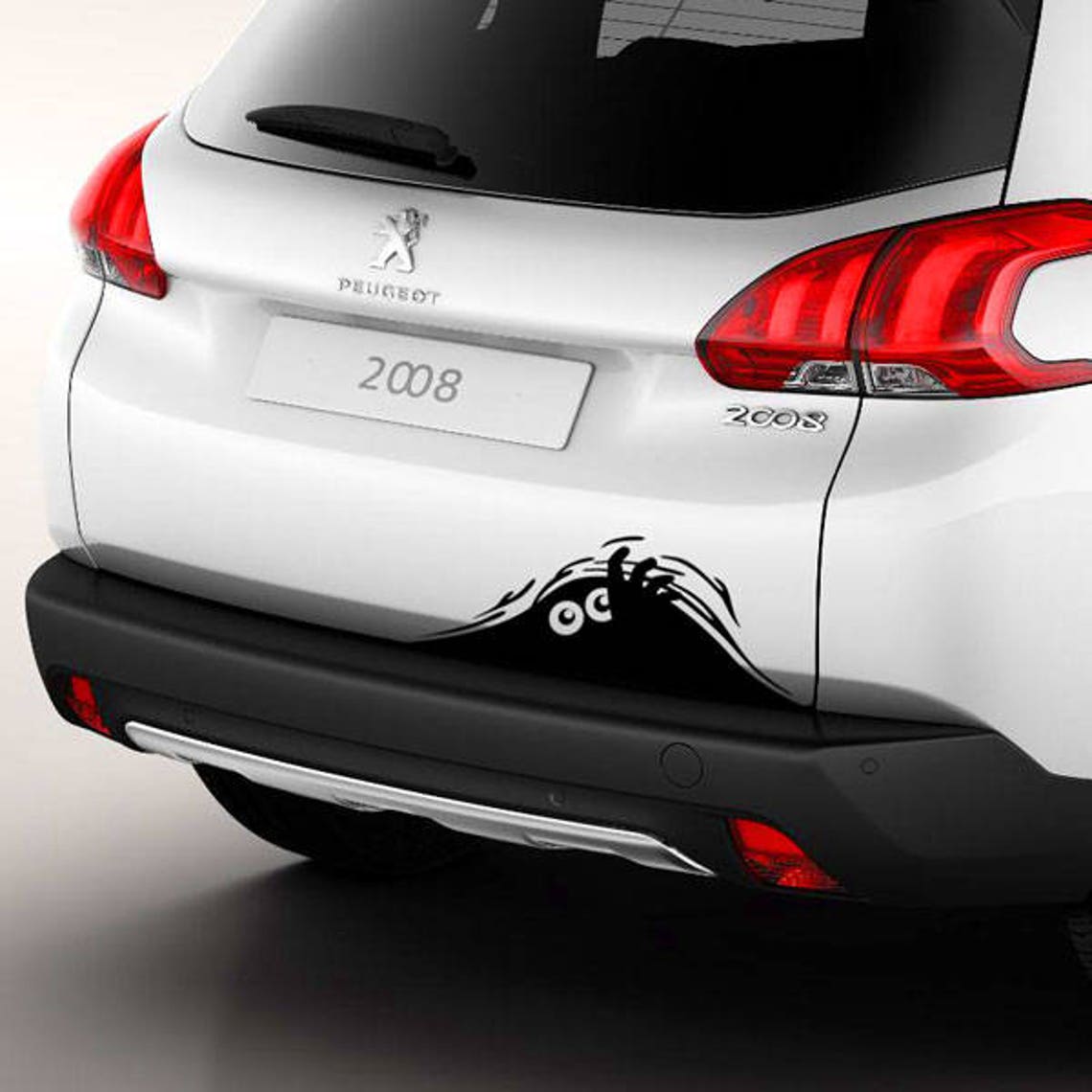 Peeking Monster Funny Vinyl Wall Sticker Car Decal Bumper Etsy UK