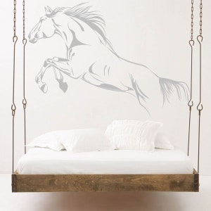 Large Jumping Horse Wall Art Stickers, Vinyl-Decal Stylish Home Graphics Bedroom image 8
