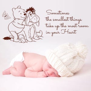 Winnie The Pooh Smallest Things Wall Sticker Quote Kids Boys Girl Bedroom Baby Nursery Decoration image 3