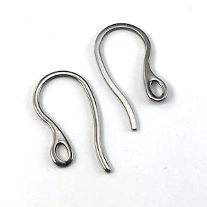 Ganchos para pendientes de acero inoxidable 304, 22 mm - FIN1077, 10/20 unidades