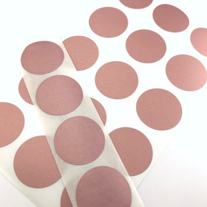 Paquet de 100 autocollants promotionnels ronds à gratter or rose, 2,5 cm - EMB1061