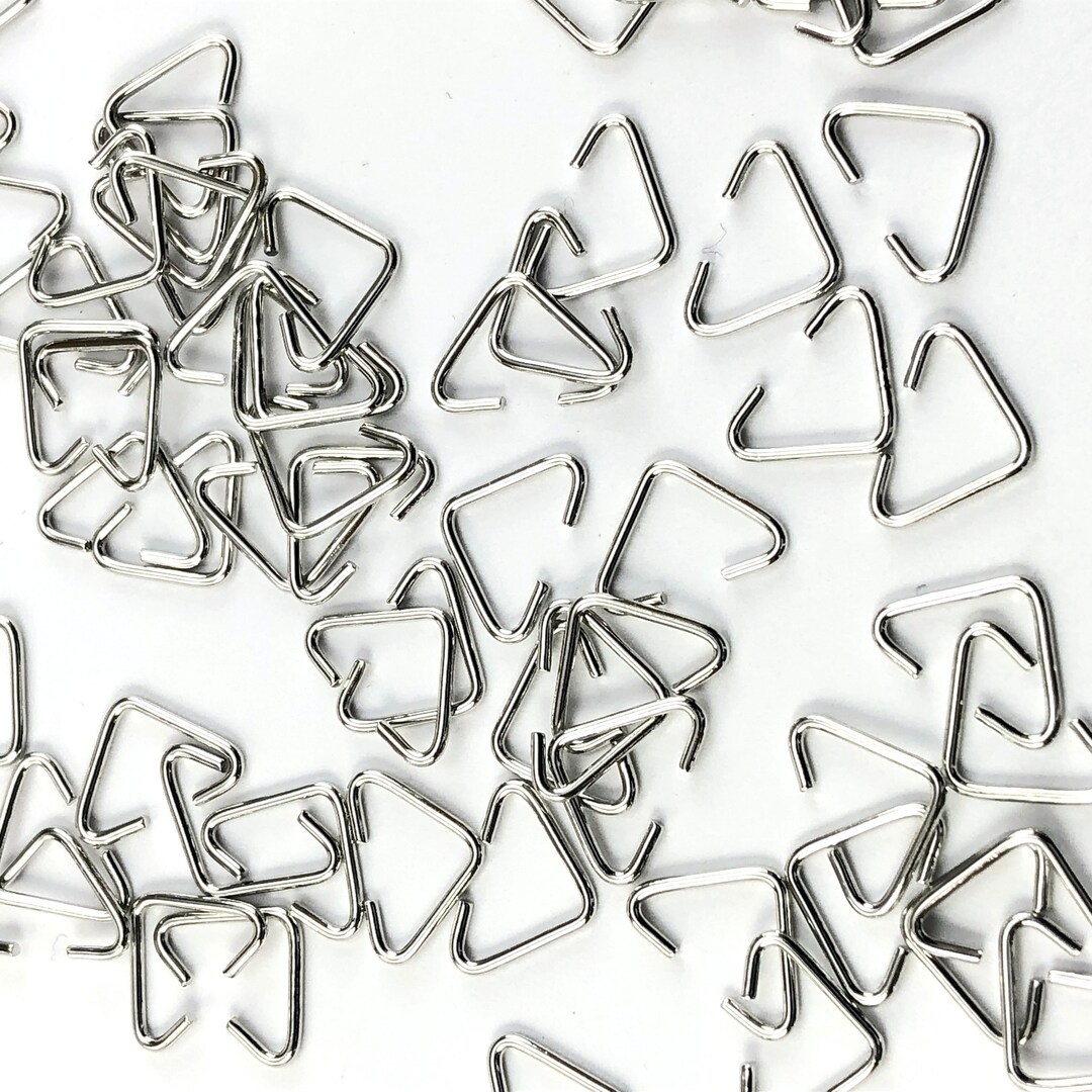 100/200pcs 7mm Triangle Open Jump Rings, Silver, Bulk Pack Jewelry ...