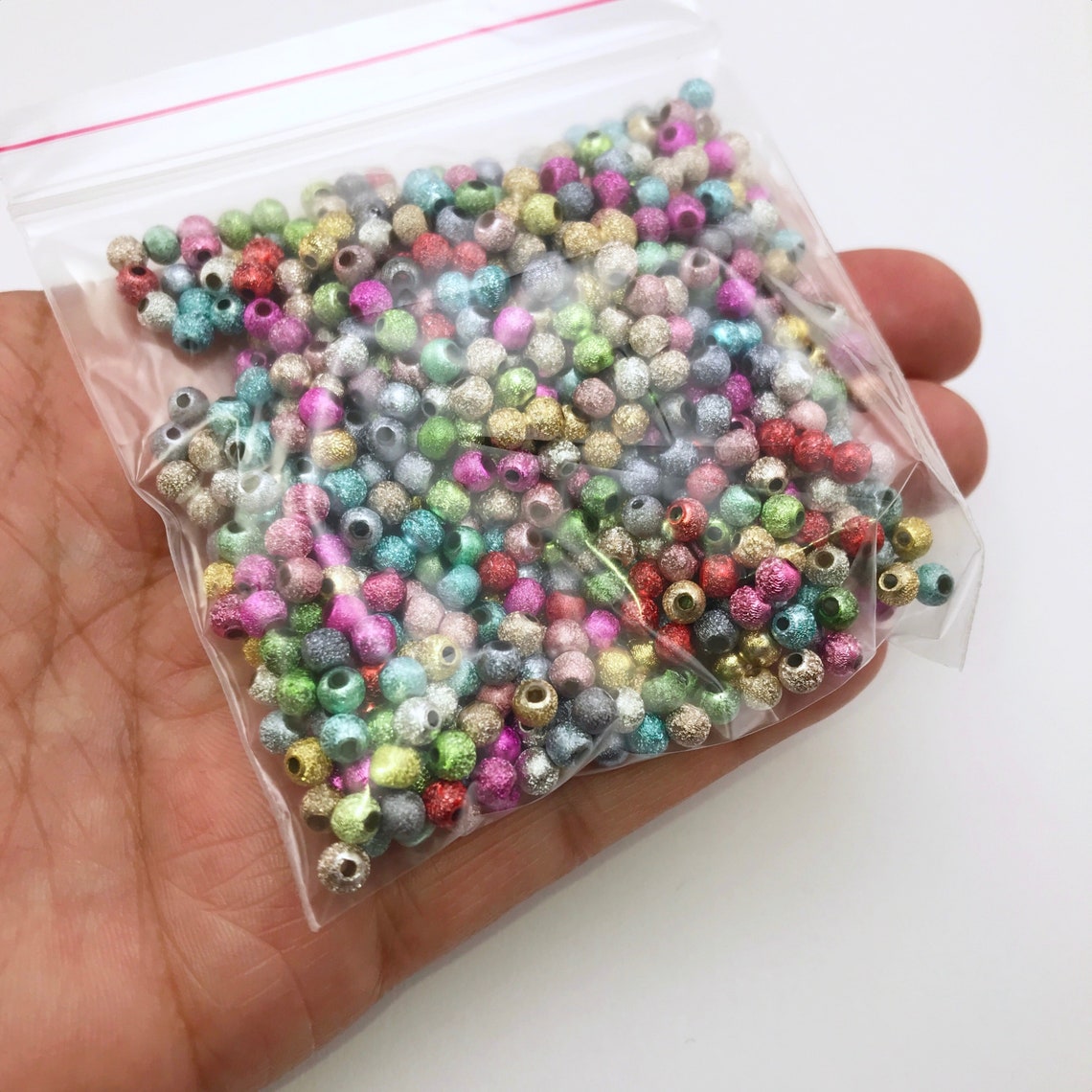 44 Grams 4mm Sparkle Acrylic Seed Beads Bulk Pack Beads Etsy