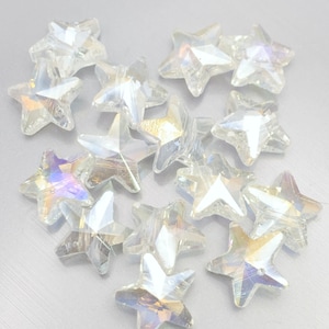 15/30Pcs 10mm Star AB Glass Beads, Bulk Pack Beads, BEA1302