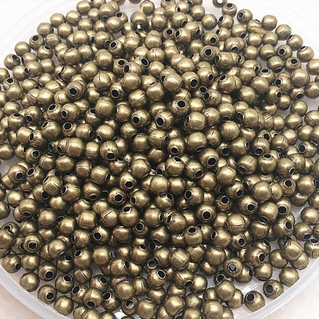 200/400pcs 3mm Bronze Colour Round Seed Jewelry Beads Bulk Etsy