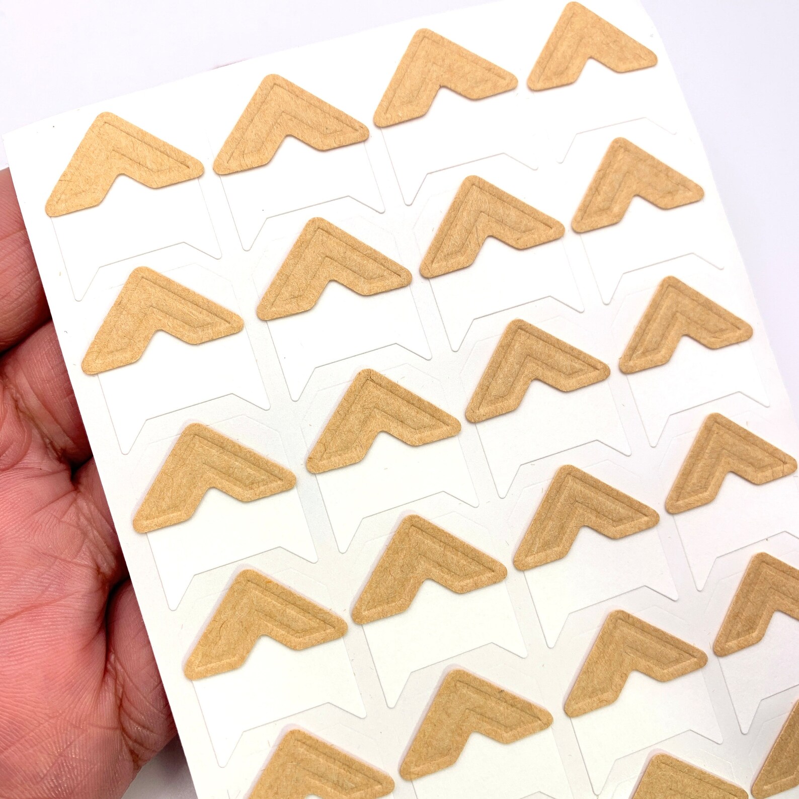 48/96pcs Kraft Photo Corner Stickers for Photo Albums, Scrapbooking ...