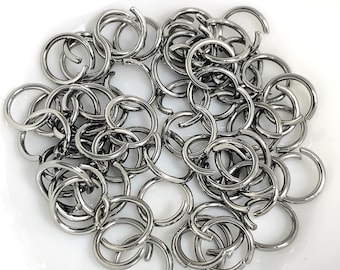 200/400Pcs Stainless Steel 8mm 19 Gauge Open Jump Rings, Silver  Bulk Pack Jewelry Findings - FIN1004