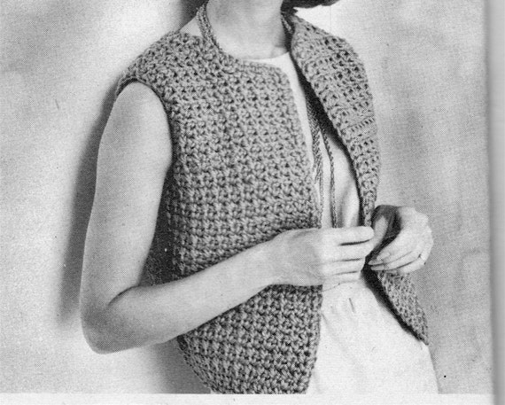 Crochet vest for women pattern hat