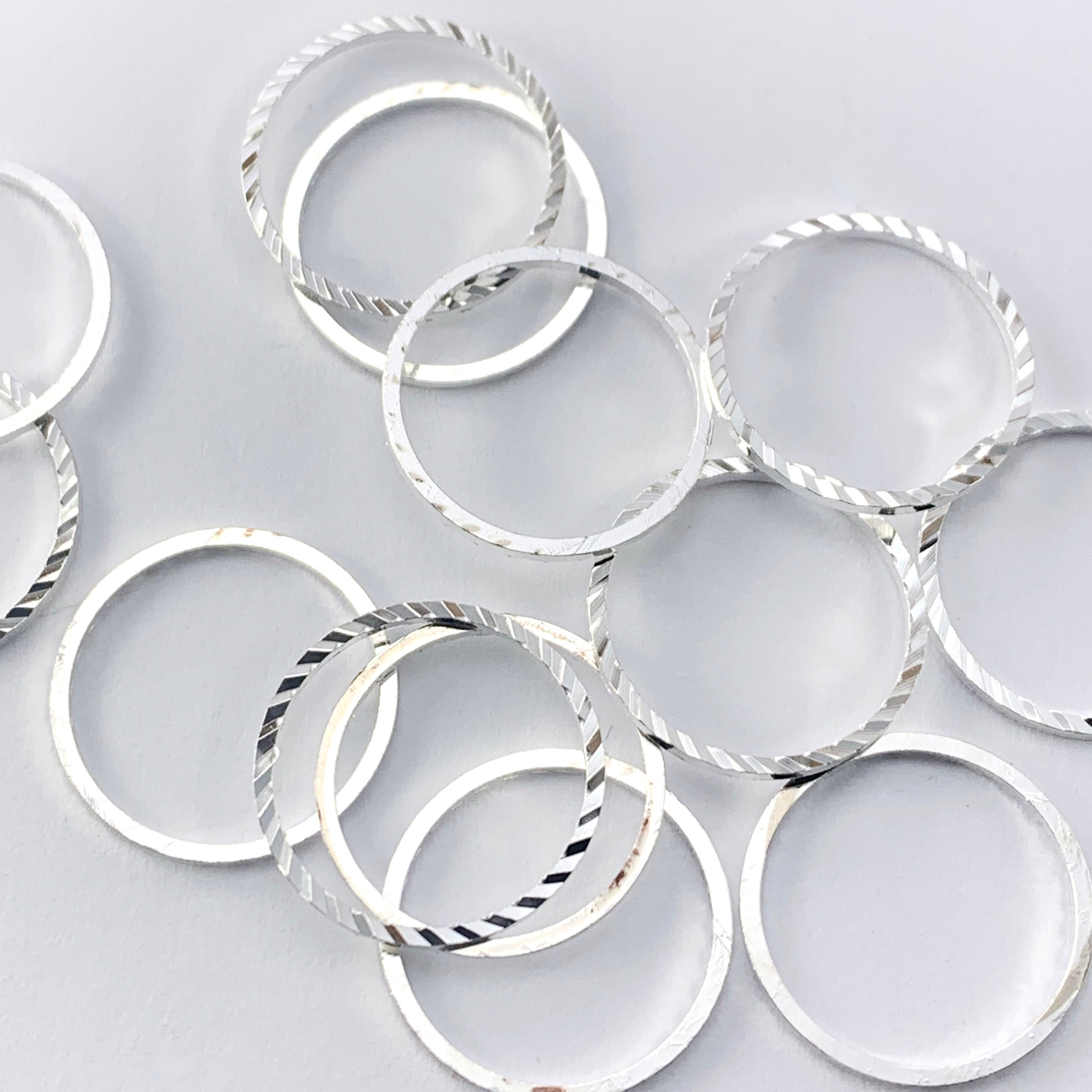 50 x Stainless Steel 16mm x 2mm Jump Rings - Heavy Gauge Flush Cut